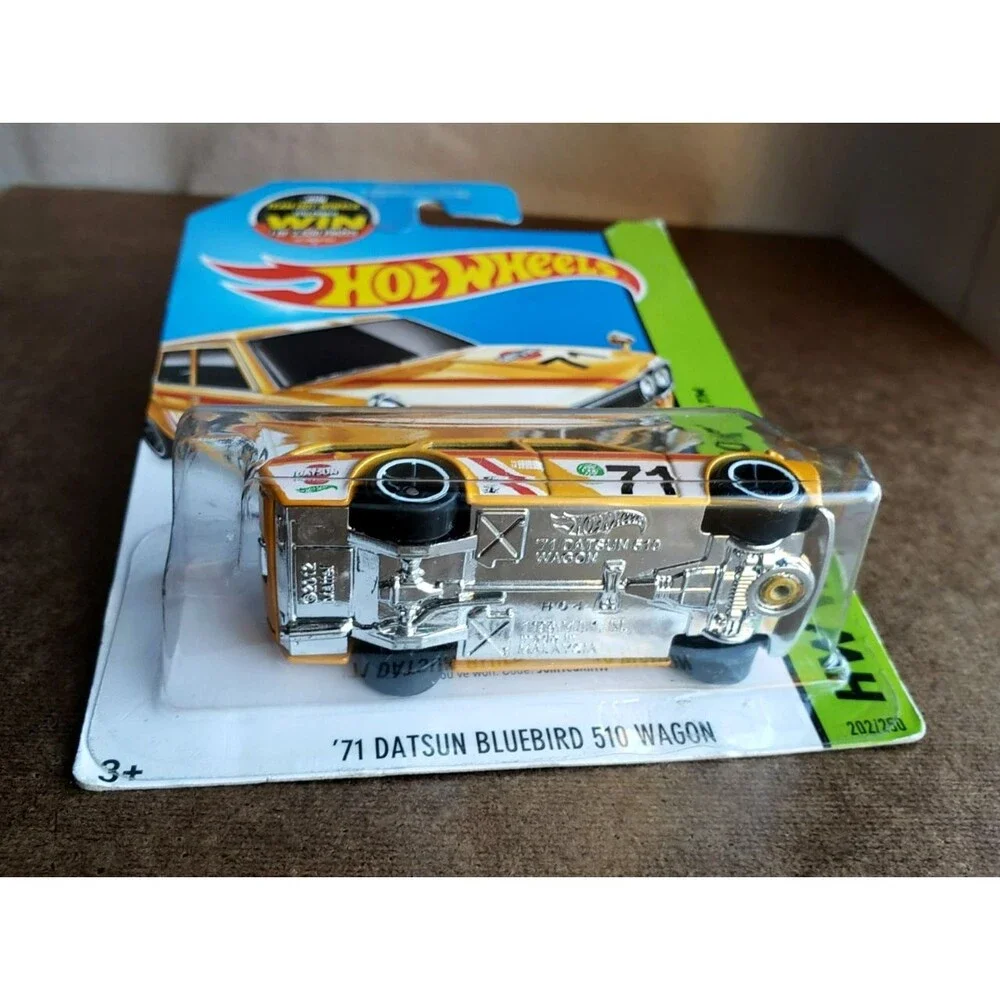2015 Hot Wheels '71 DATSUN BLUEBIRD 510 WAGON 202 Pearl Yellow HW WORKSHOP OH5SP